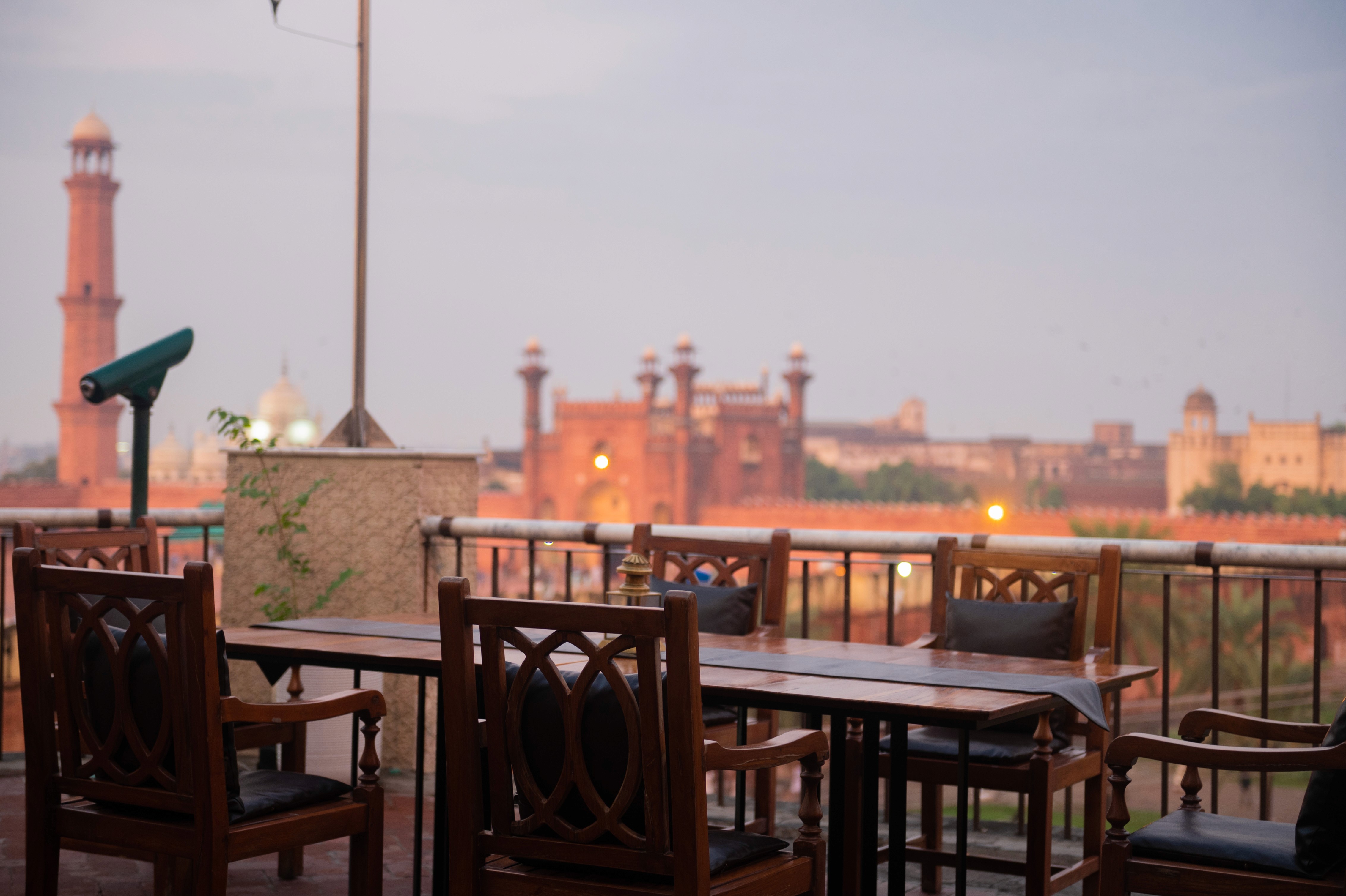 Dinner table on the Andaaz rooftop