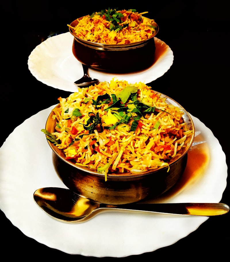 Shahi Biryani prepared at Andaaz